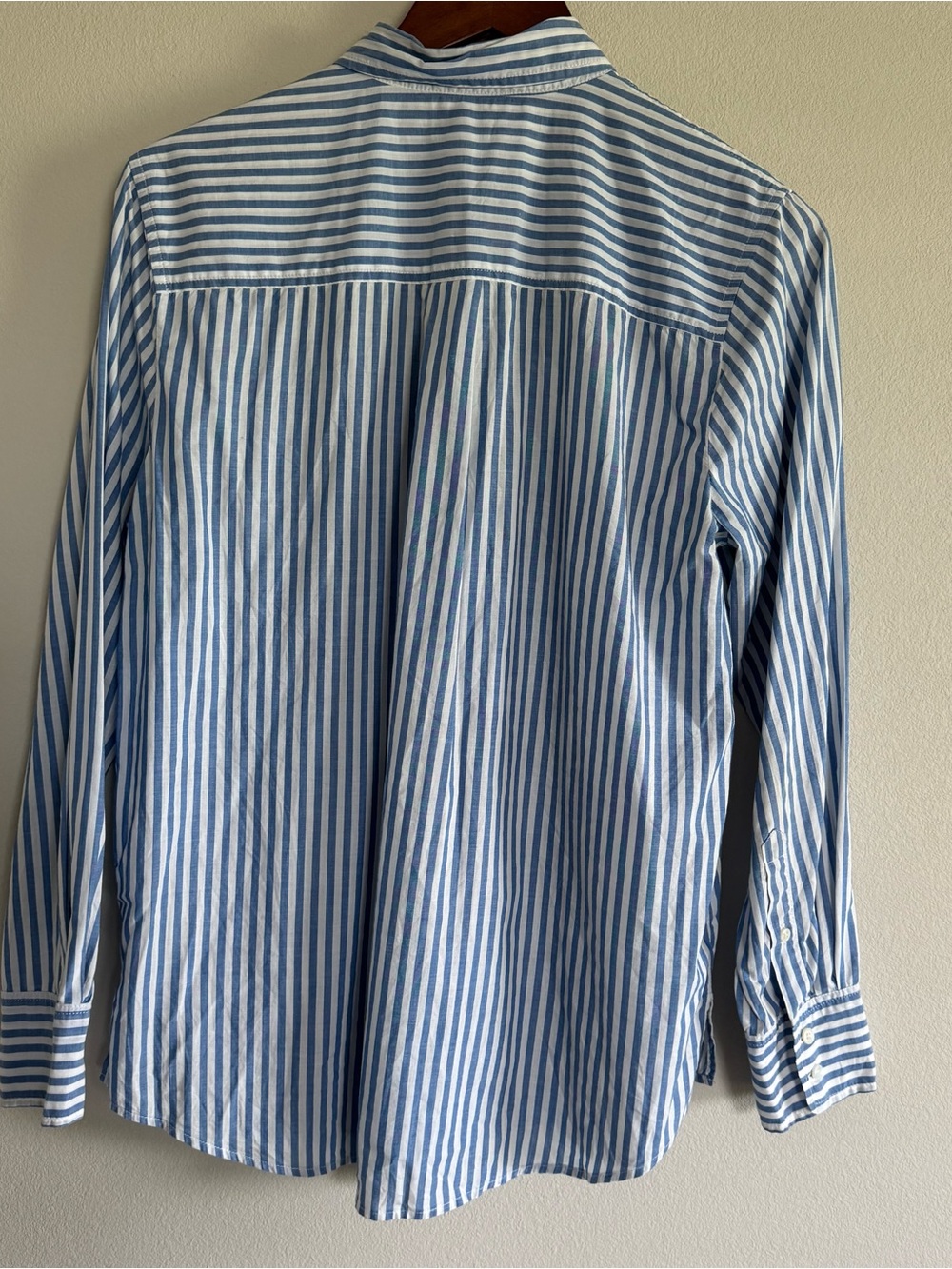 J.Crew Blue & White Vertical Striped Cotton Button Down Shirt Small Capsule - Picture 4 of 7